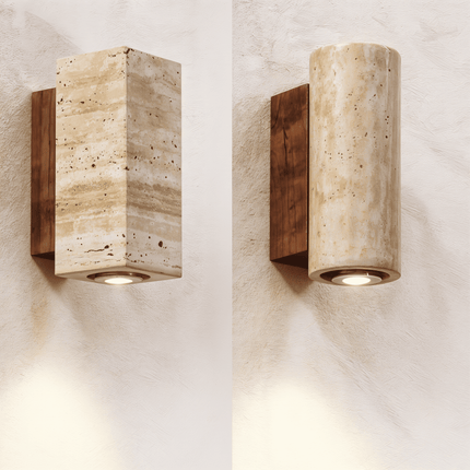 Arandela Japonesa de Mármol Estilo Wabi Sabi