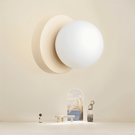 Arandela de Pared para Dormitorio Globo de Vidrio