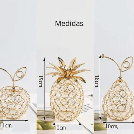 Decoración moderna de frutas de cristal