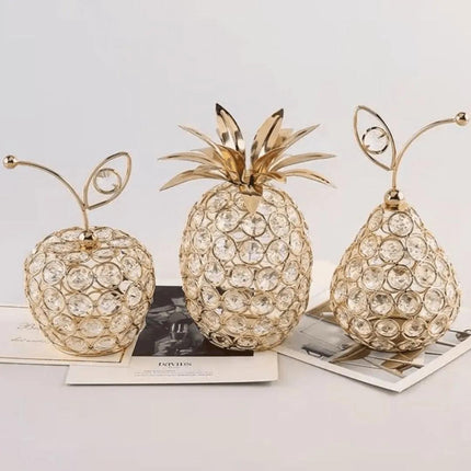 Decoración moderna de frutas de cristal
