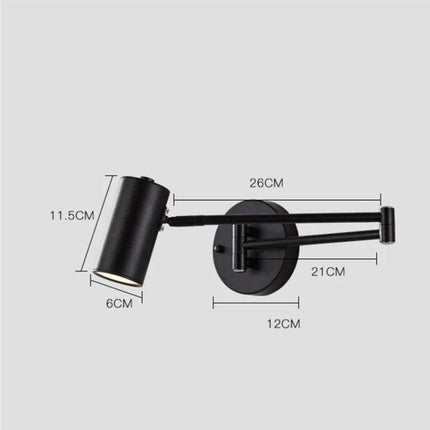 Arandela de Pared Articulada LED en Metal