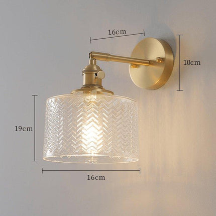 Arandela de Pared Dorada Metal Clásico y Vídeo