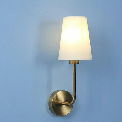 Arandela de Pared Interior Lampara Retro Metal y Lino