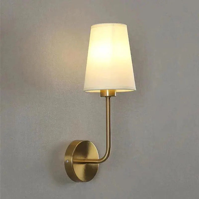 Arandela de Pared Interior Lampara Retro Metal y Lino