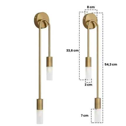 Arandela de Pared LED Colgante Sofisticada Doble