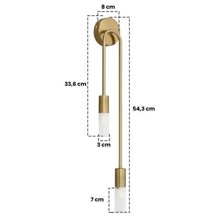 Arandela de Pared LED Colgante Sofisticada Doble