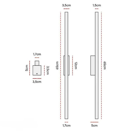 Arandela de Pared LED Negra Minimalista