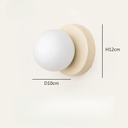 Arandela de Pared para Dormitorio Globo de Vidrio