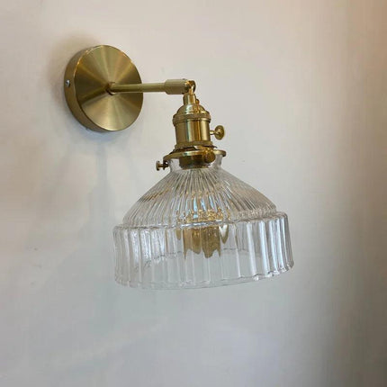Arandela de Pared Sofisticada Dorada en Vidrio