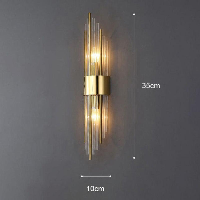 Arandela de Pared Spartan de Metal y Vidrio