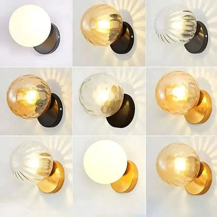 Arandela Decorativa Interior Globo de Vidrio