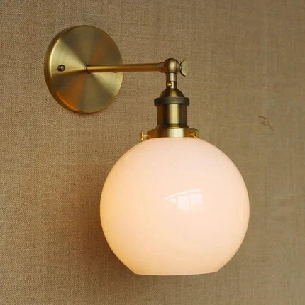 Arandela Industrial Dorada Metal y Vidrio