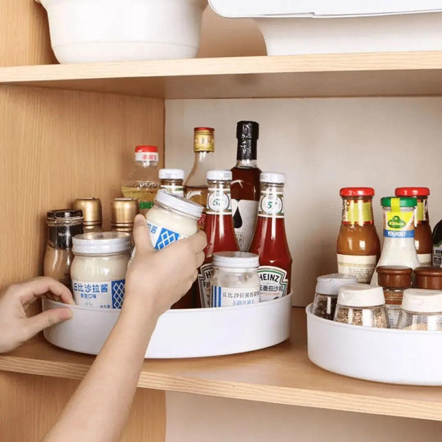 Bandeja Organizadora Decorativa para Cocina Redonda Giratoria 