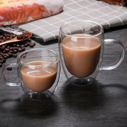 Taza de Vidrio de Pared Doble Rincón del Café Té - Armonía del Hogar