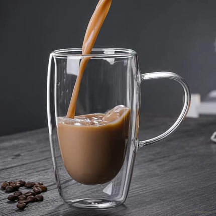 Taza de Vidrio de Pared Doble Rincón del Café Té - Armonía del Hogar