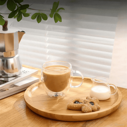 Taza de Vidrio de Pared Doble Rincón del Café Té - Armonía del Hogar