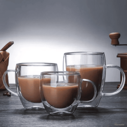 Taza de Vidrio de Pared Doble Rincón del Café Té - Armonía del Hogar