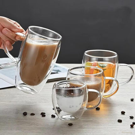 Taza de Vidrio de Pared Doble Rincón del Café Té - Armonía del Hogar