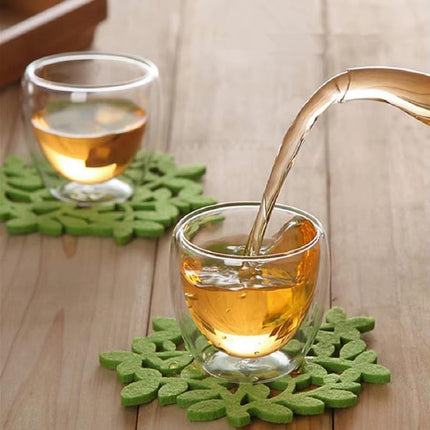 Vaso de Vidrio de Pared Doble Rincón del Café y Té - Zenithi Hogar