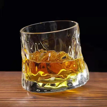 Copa de Whisky Cristal con Base Rotativa Bar en Casa - Zenithi Hogar