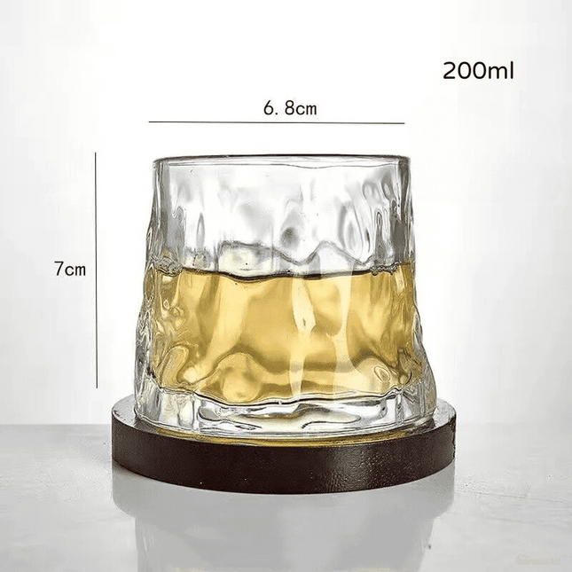 Copa de Whisky Cristal con Base Rotativa Bar en Casa - Zenithi Hogar