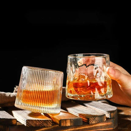 Copa de Whisky Cristal con Base Rotativa Bar en Casa - Zenithi Hogar