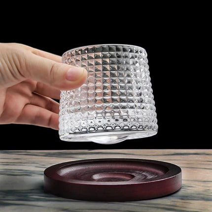 Copa de Whisky Cristal con Base Rotativa Bar en Casa - Zenithi Hogar