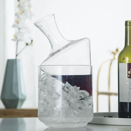 Decantador de Vino y Whisky Balde de Hielo Vidrio Bar - Zenithi Hogar