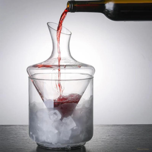 Decantador de Vino y Whisky Balde de Hielo Vidrio Bar - Zenithi Hogar