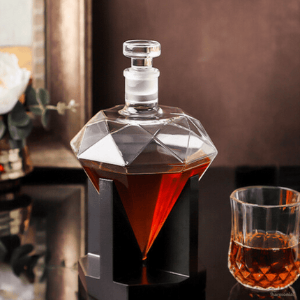 Decantador de Vino y Whisky Vidrio Diamante Home Bar - Zenithi Hogar