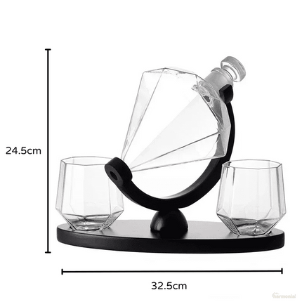 Decantador de Vino y Whisky Vidrio Diamante Home Bar - Zenithi Hogar