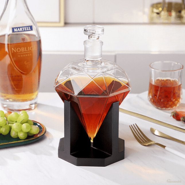 Decantador de Vino y Whisky Vidrio Diamante Home Bar - Zenithi Hogar