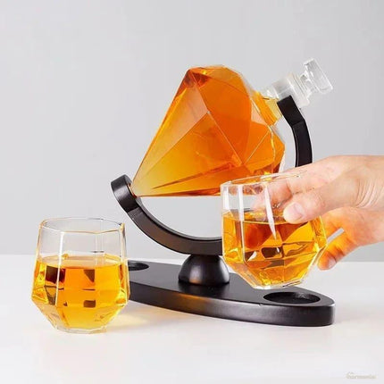Decantador de Vino y Whisky Vidrio Diamante Home Bar - Zenithi Hogar
