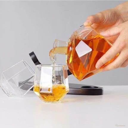 Decantador de Vino y Whisky Vidrio Diamante Home Bar - Zenithi Hogar