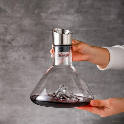 Decantador de Vino Vidrio Iceberg Aerador Home Bar - Zenithi Hogar
