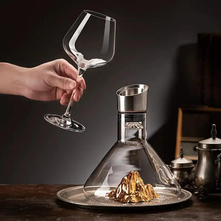 Decantador de Vino Vidrio Iceberg Aerador Home Bar - Zenithi Hogar