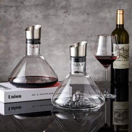 Decantador de Vino Vidrio Iceberg Aerador Home Bar - Zenithi Hogar