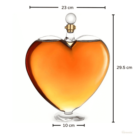 Decantador de Vino y Whisky Corazón de Vidrio - Zenithi Hogar