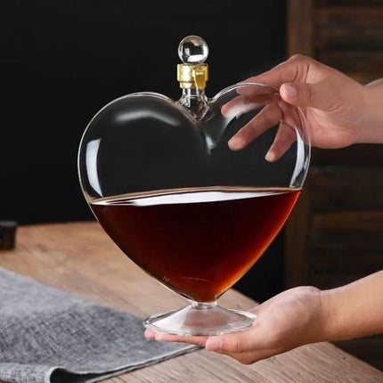 Decantador de Vino y Whisky Corazón de Vidrio - Zenithi Hogar