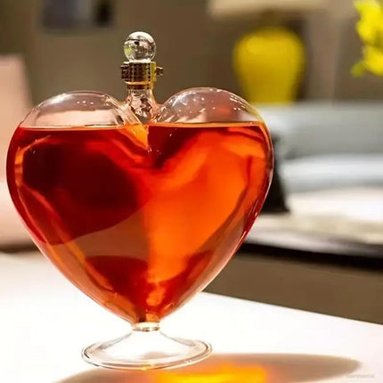 Decantador de Vino y Whisky Corazón de Vidrio - Zenithi Hogar