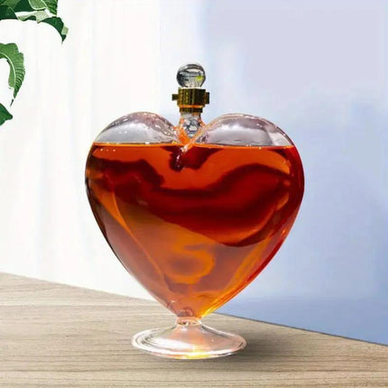 Decantador de Vino y Whisky Corazón de Vidrio - Zenithi Hogar
