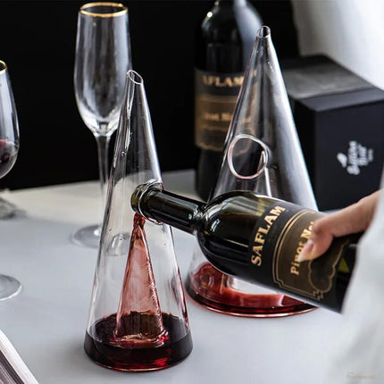 Decantador de Vino y Whisky Vidrio Pirámide - Zenithi Hogar
