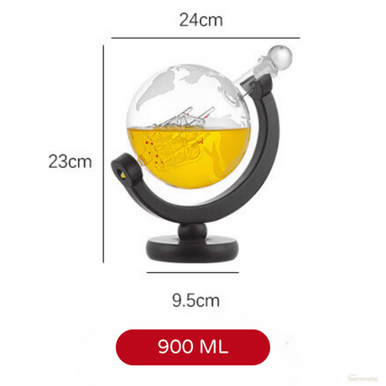 Decantador de Whisky Globo Conjunto Recipiente de Vidrio - Zenithi Hogar