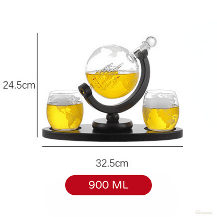 Decantador de Whisky Globo Conjunto Recipiente de Vidrio - Zenithi Hogar