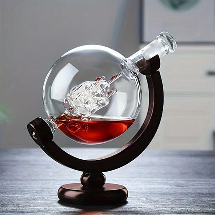 Decantador de Whisky Globo Conjunto Recipiente de Vidrio - Zenithi Hogar