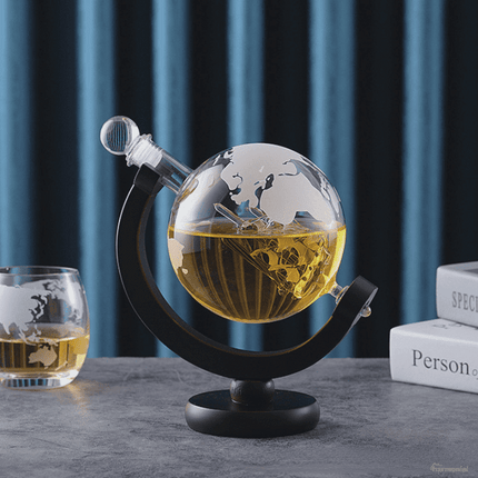 Decantador de Whisky Globo Conjunto Recipiente de Vidrio - Zenithi Hogar