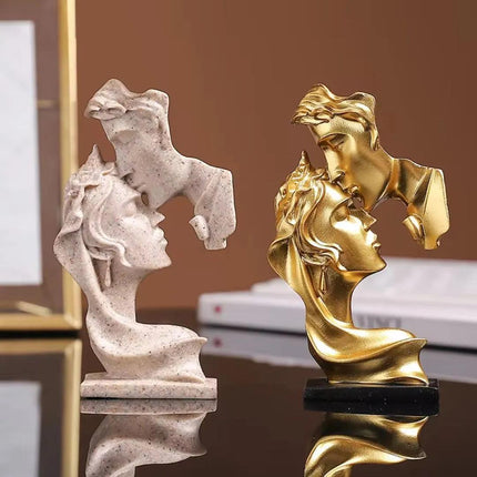Escultura Decorativa Beso de Lovers Estatuilla 