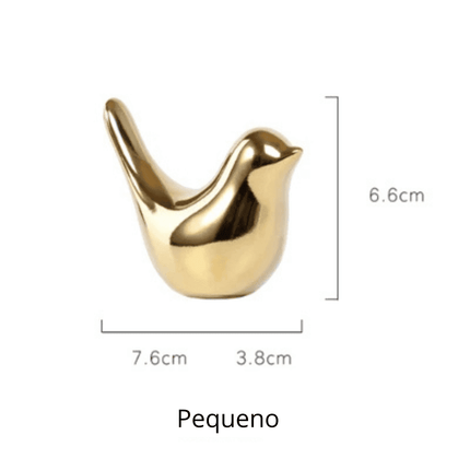 Escultura Decorativa para Sala Estatuilla Pájaro Cerámica