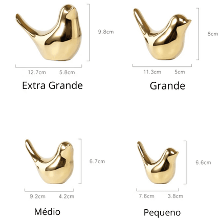 Escultura Decorativa para Sala Estatuilla Pájaro Cerámica