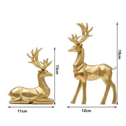 Escultura Decorativa Renos Estatua para Mesa 